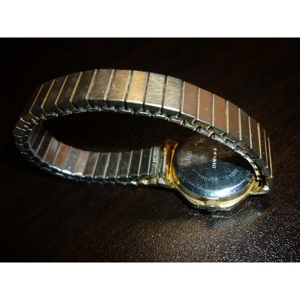 Da Vinci Quartz Watch Octagon Gold Tone Case Japan‎ Movement Expansion Band